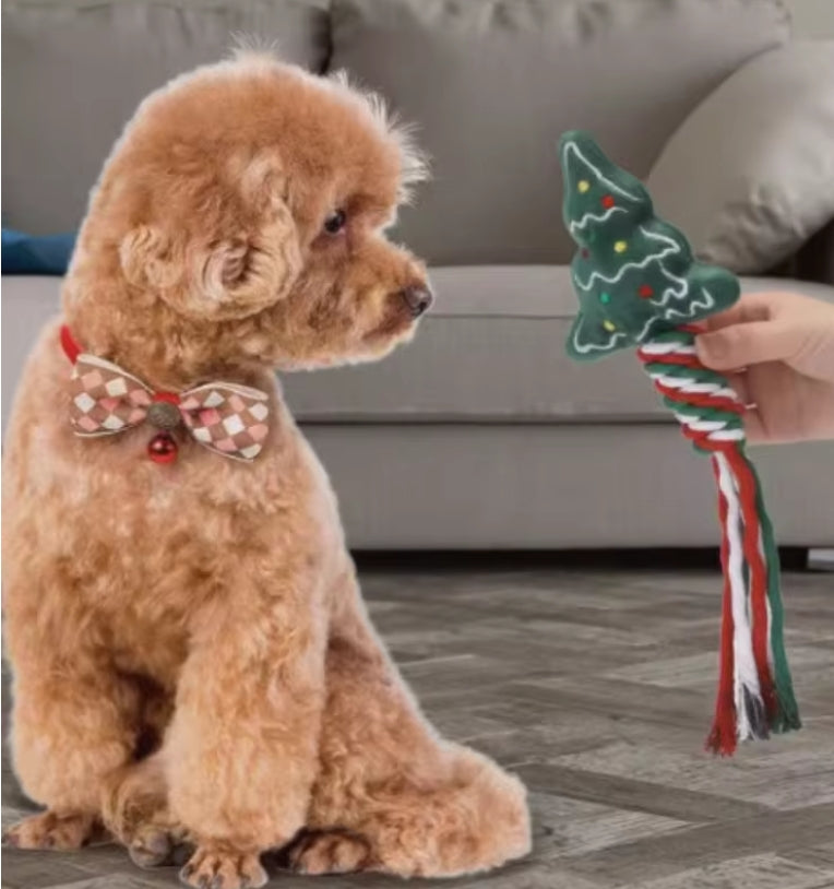 Jouet de Noël pour Chien - Peluche Père Noël et Renne Festif