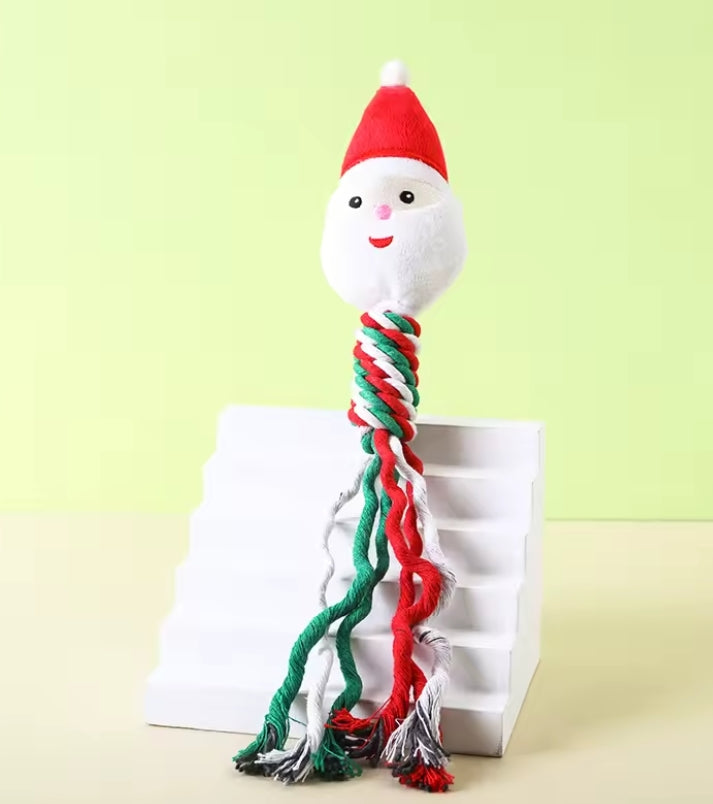 Jouet de Noël pour Chien - Peluche Père Noël et Renne Festif