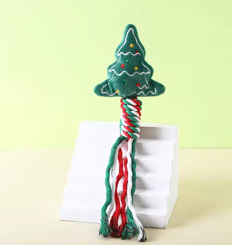 Jouet de Noël pour Chien - Peluche Père Noël et Renne Festif