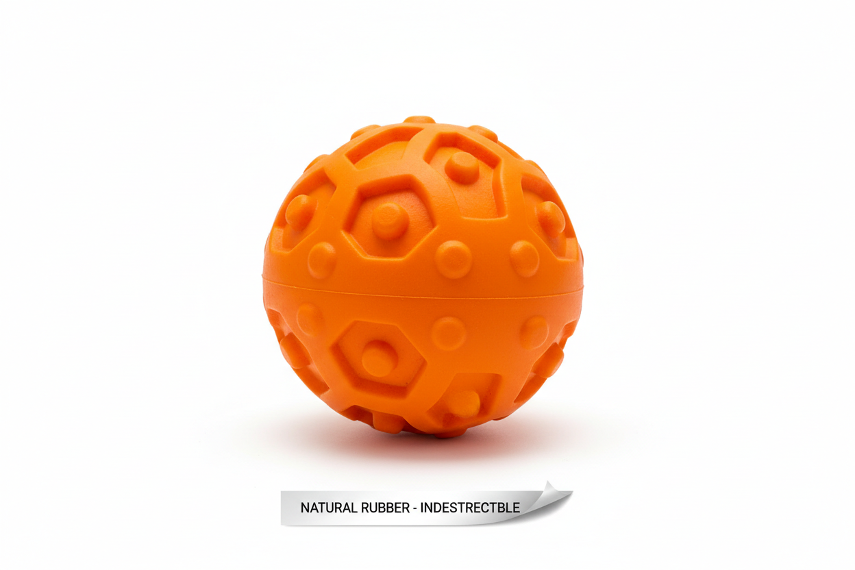 Balle Rebondissante Indestructible pour Chien - Caoutchouc Naturel