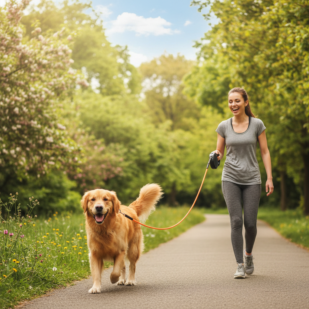 Chien en promenade
