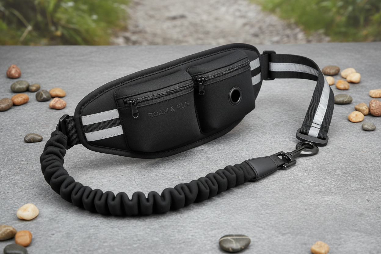 Laisse Mains-Libres Ceinture pour Chien - Jogging & Randonnée