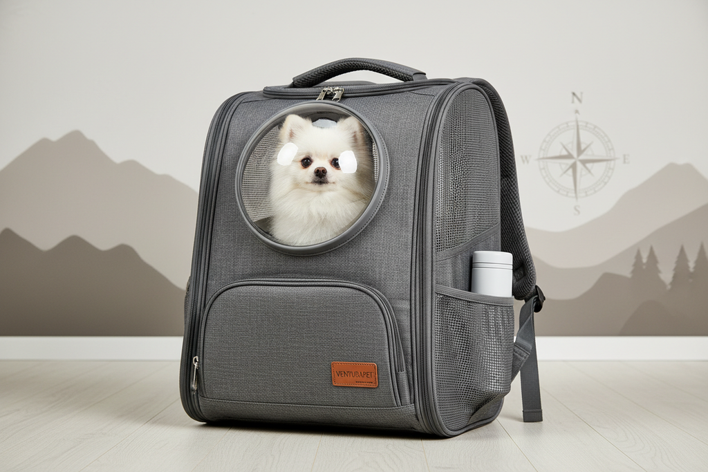 Sac à Dos de Transport Ventilé pour Chien et Chat - Voyage Confort